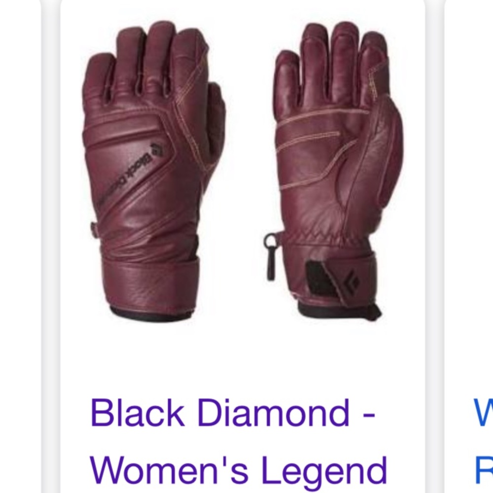 Black Diamond Leather Gloves- Gore-Tex